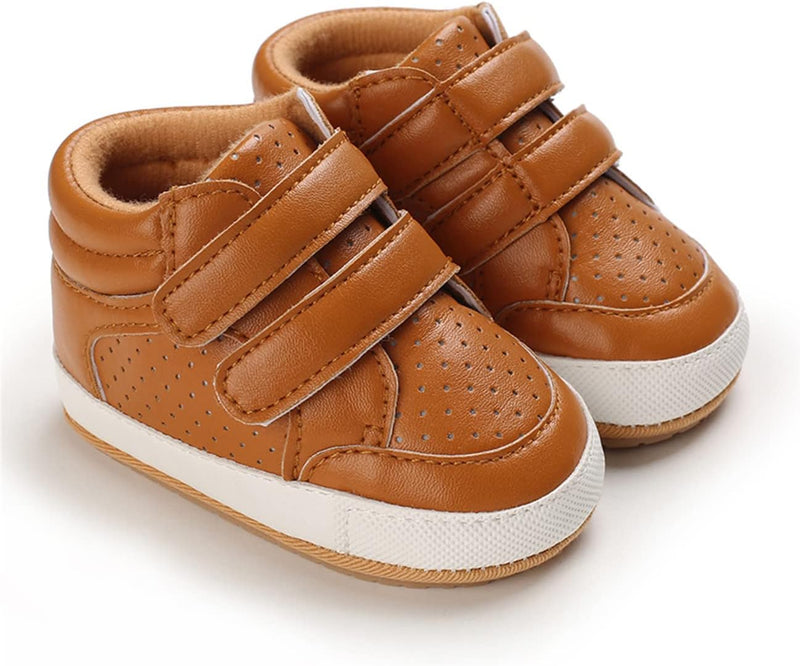 E-FAK Baby Shoes Boys Girls Infant Sneakers Non-Slip Rubber Sole Toddler Crib First Walker Shoes