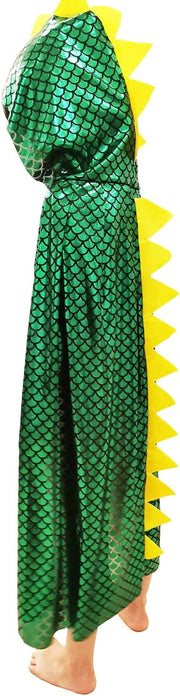 Dinosaur Dragon Cape and Gauntlets Halloween Costume Boy Girl Toddler Dress Up Clothes 3-8 Years Old - Hooded Green Cloak