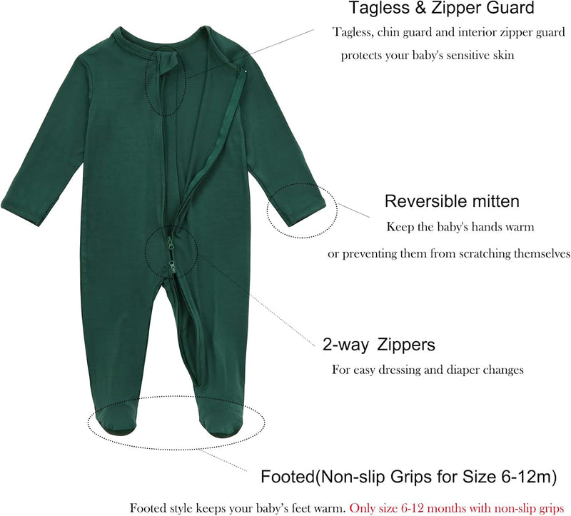 Aablexema Unisex Baby Baby Footie Pjs baby footie pjs