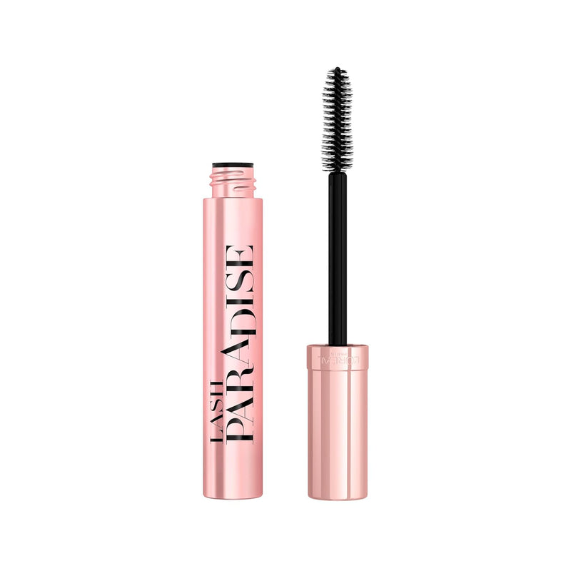 L’Oréal Paris Intense Volume Mascara, Eyelash Lengthening for Sensitive Eyes, Gentle and Flake Free, With Castor Oil, Lash Paradise, Black