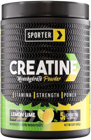 Sporter Creatine Monohydrate Powder - 250g, 50 Servings - Micronized & Pure Creatine for Muscles, Strength & Recovery - Unflavored, Easy to Mix - 400grams - Lemon Lime