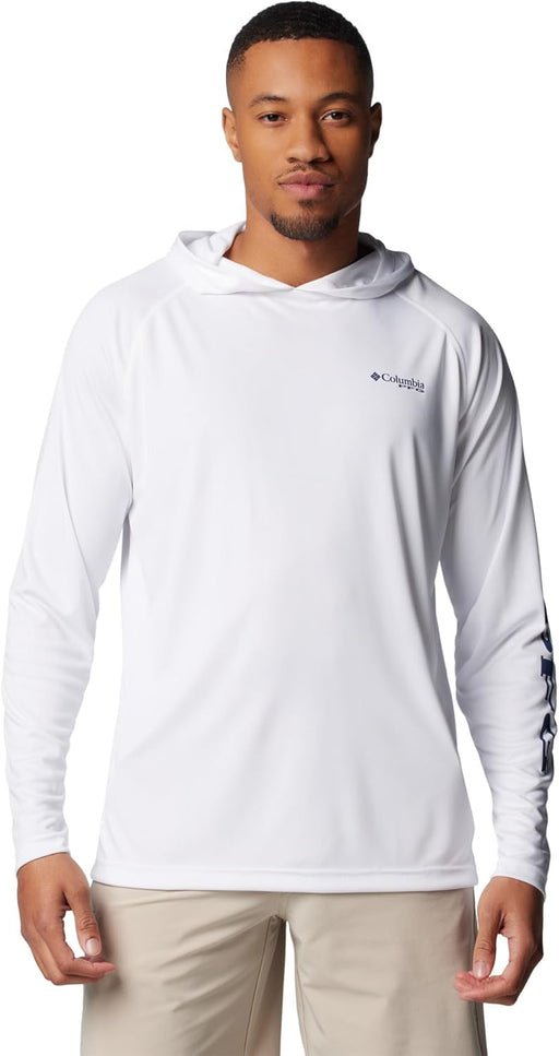 Men's PFG Terminal Tackle Hoodie - White/Nightshade Logo