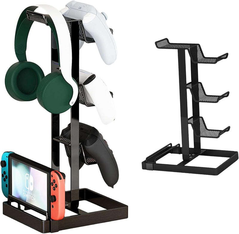 COOLBABY Elevated Version Metal Gamepad Holder Stand Compatible Headphones with PS5/PS4/Xbox ONE/S/X Series Game Console Controller Gaming Handle Bracket