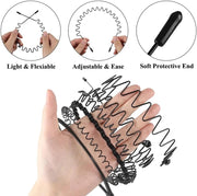 Shining Diva Fashion 6 Pcs Combo Hair Band for Men Boys Women Girls Kids Black Metal Hairband Headbands Sports Yoga Face Wash Facial Hair Accessories (15905HB)