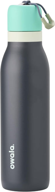 FreeSip Twist Insulated Stainless Steel Water Bottle with Straw for Sports and Travel, BPA-Free, 18-oz, Purple (California Grapevine) - Foggy Tide 18 Ounces