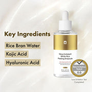 White Rice Peeling Ampoule, 75% Rice Extract, Gentle Peeling Care for Face & Body, With Kojic Acid & Niacinamide, Korean Skincare, 85ml / 2.87 fl. oz