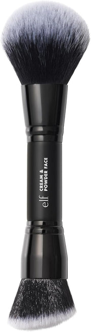 e.l.f. Dual-Ended Cream + Powder Brush, Two-in-One Makeup Brush for a Beautiful, Airy Complexion, Vegan & Cruelty Free