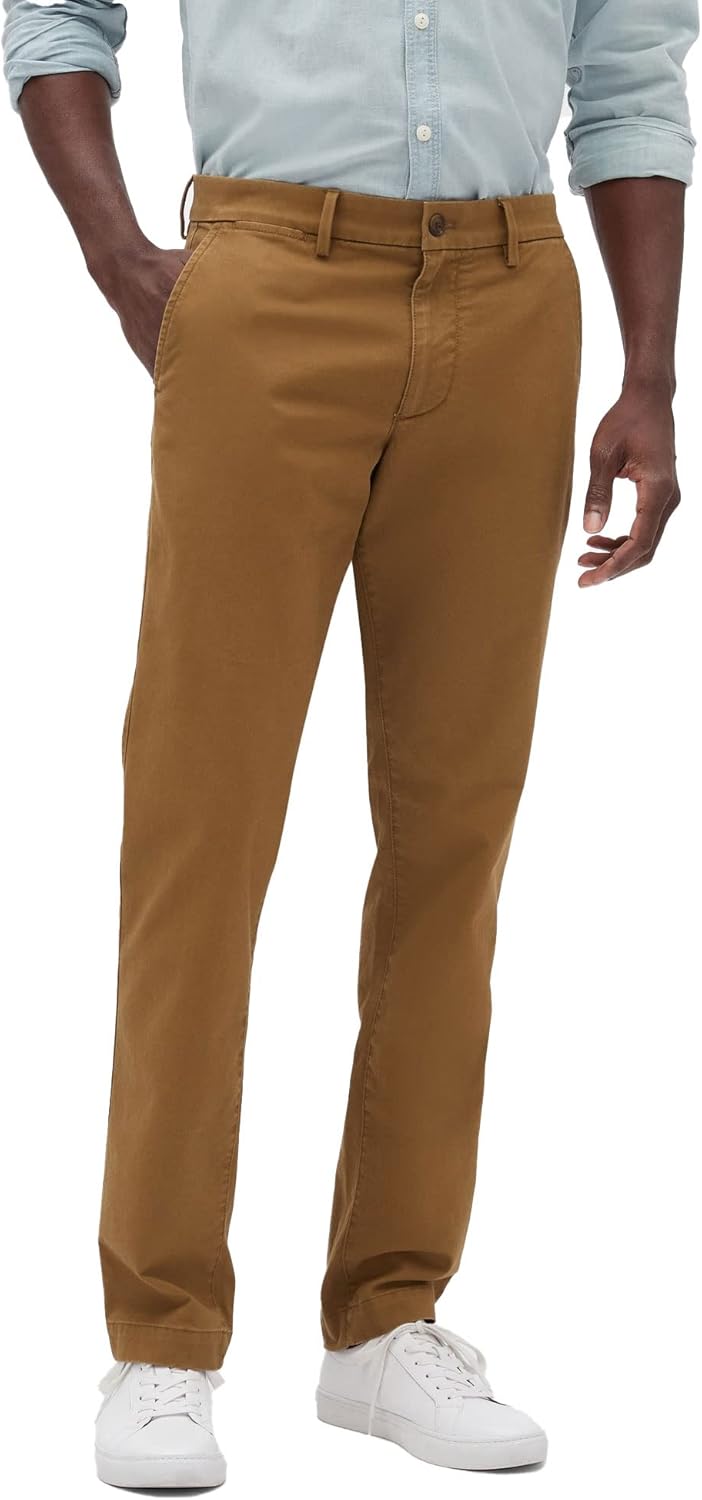 Men's Essential Slim Fit Khaki Chino Pants - Palomino Brown Global