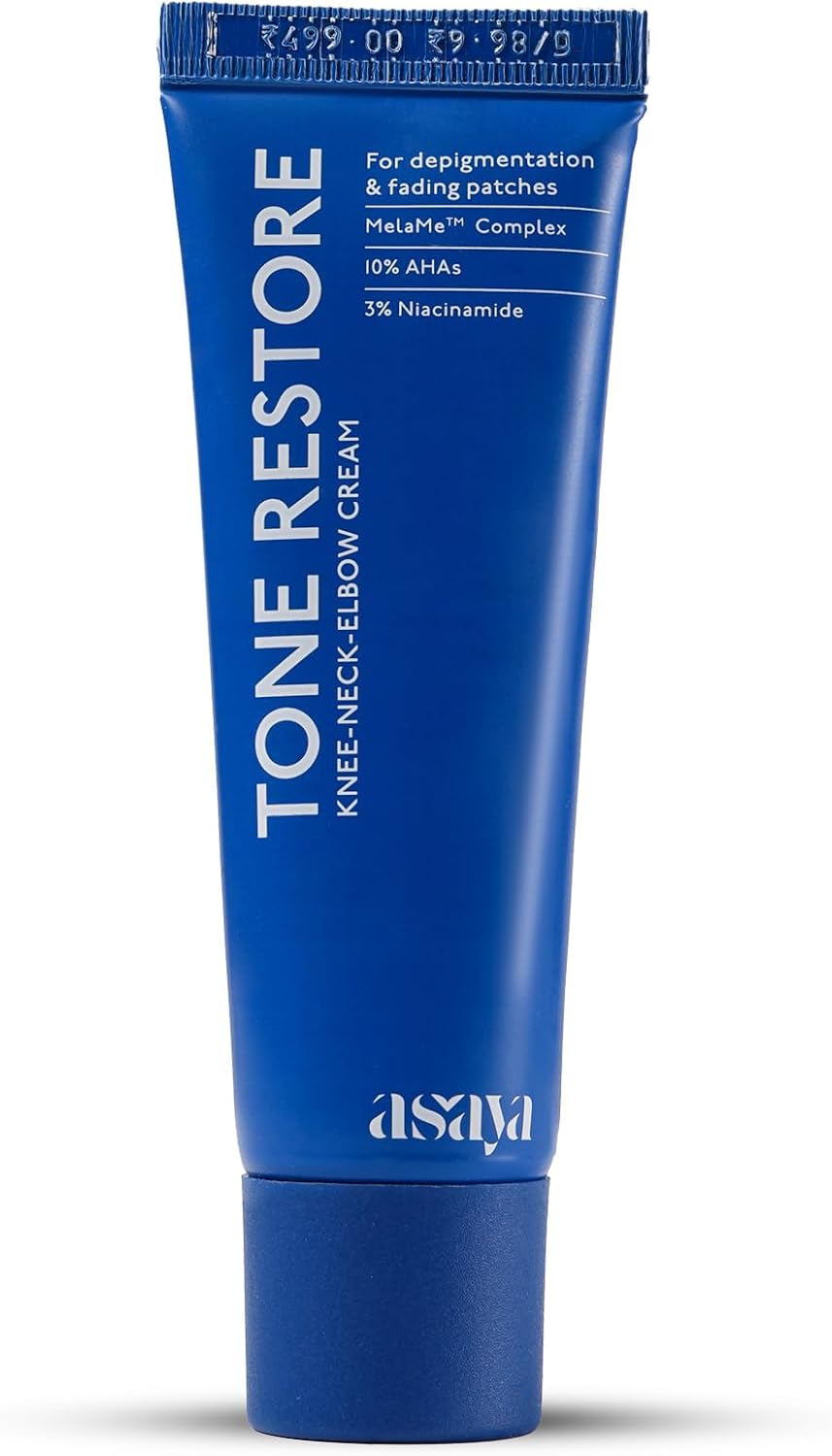 Asaya Tone Restore Cream For Dark Neck, Knees & Elbows Advanced Pigmentation Removal Cream with MelaMe Complex For Women & Men - 50 g – image 1