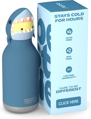 Bestie Giraffe Kids Water Bottle, 16oz/460ml Stainless Steel - HURLEY THE SHARK