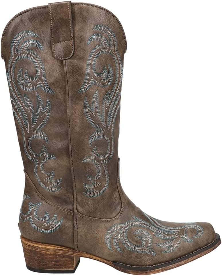 Riley Round Toe Cowboy Boots womens Western Boot - bown
