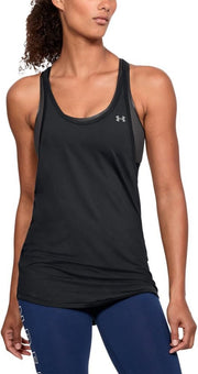 Women's Ua Hg Armour 2-In-1 Tank - Black (001)/Metallic Silver