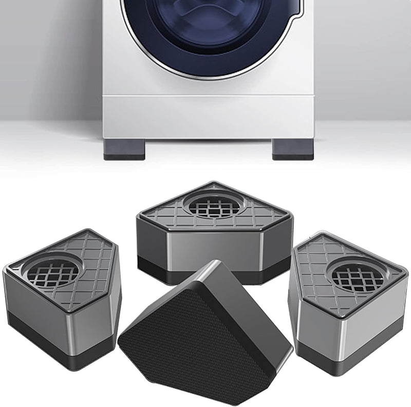 FATCAT 4PCS Anti Vibration Pads, Square Rubber Foot Pads for Washing Machine, Shock Resistant Silent Washer and Dryer pedestalsShock Resistant Silent Scrubber and Dryer Base