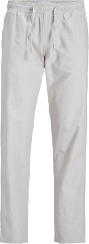 Men's Jpstkane Jjsummer Linen Blend Jogger Sn Fabric Trousers - Crockery