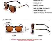 Kimorn Polarized Sunglasses For Men Square Frame Unisex Outdoor Sports Goggle Classic K0623
