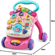Vtech First Steps Baby Walker Pink With Blue Handle