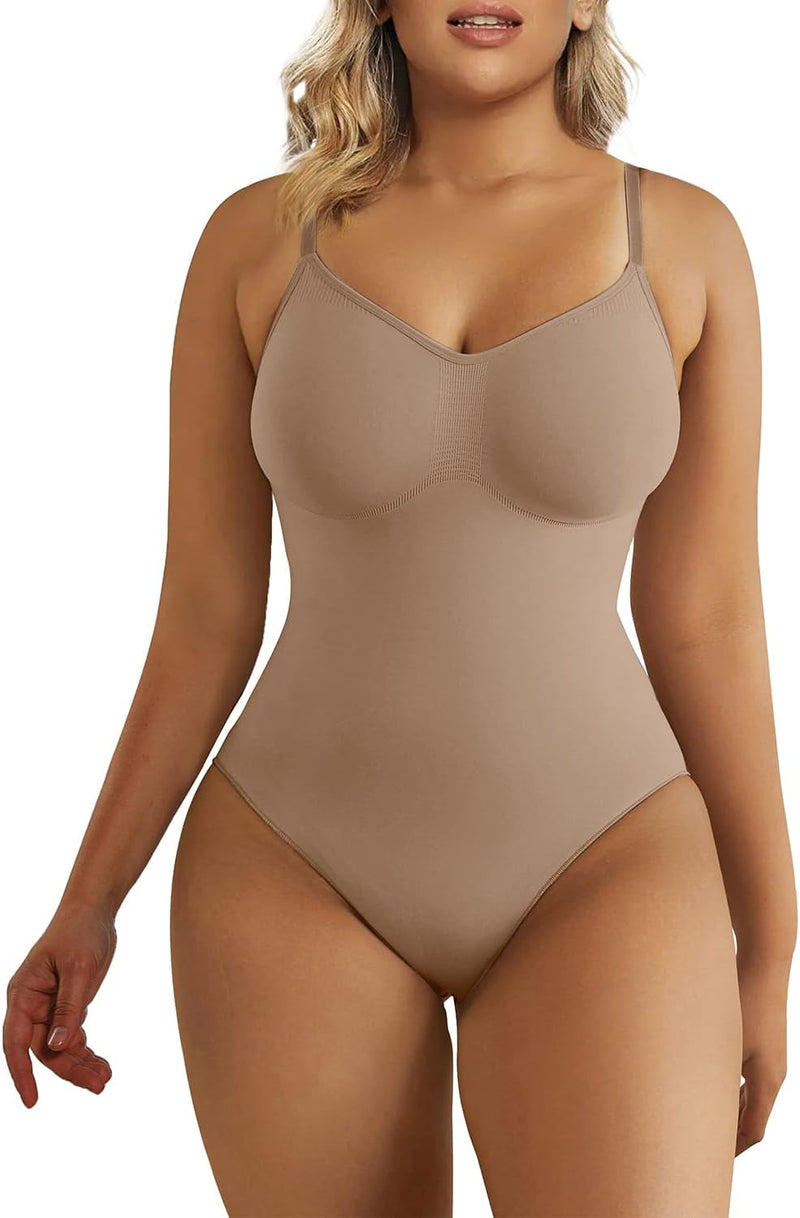 SHAPERX Bodysuit for Women Tummy Control Shapewear Seamless Sculpting Thong Body Shaper Tank Top