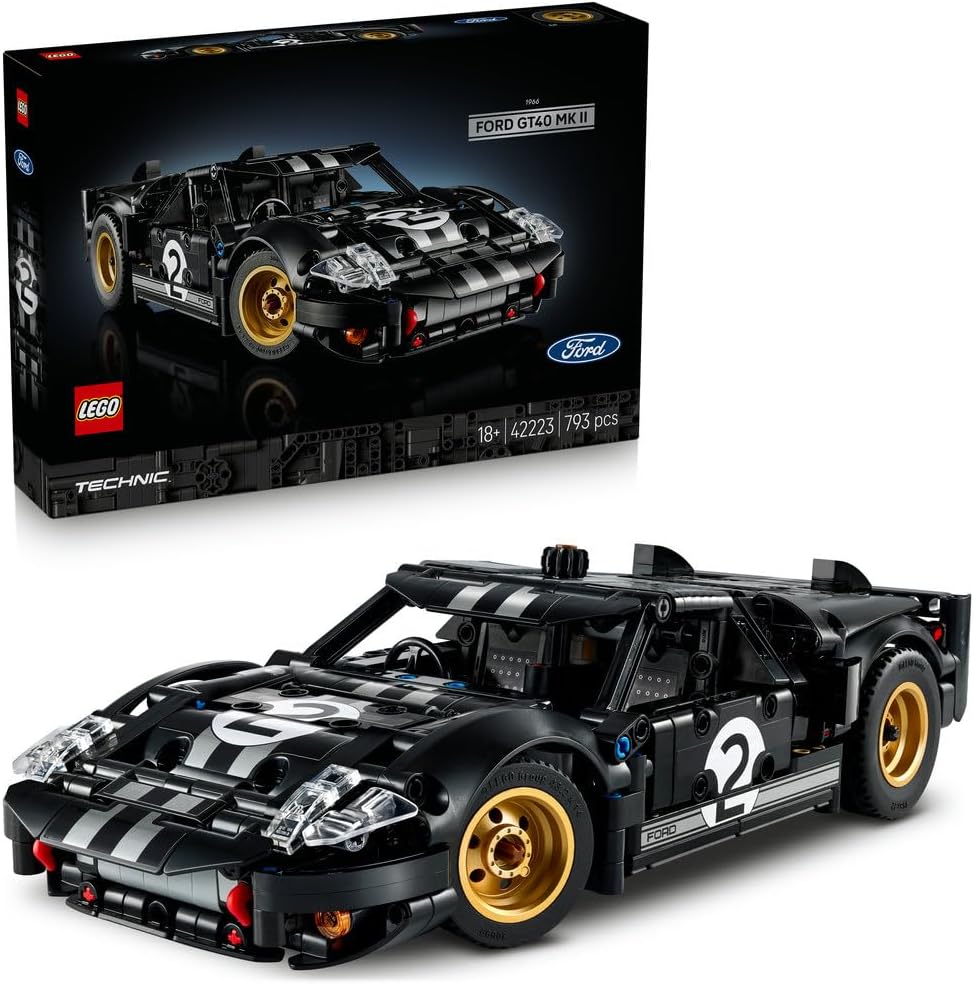 Technic 1966 Ford GT40 MKII Race Car - Collectible Model Kit for Adults - Engineering Set w/a V8 Engine, Cool Details & Livery - Gift for Motorsport Fans - 42223 – image 1