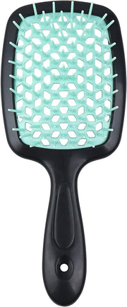 Hair Brush Comb For Hair Detangling Hair Brush Women Hair Styling Brush Hairbrush For Fine Hair Massage Comb Straw Hair Brush Vented Light Green+Purple - 004 Light Green+Black
