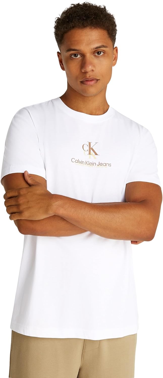 Calvin Klein Mens SHADOW LOGO TEE T-Shirts