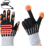 USB Heated Gloves for Men and Women, Double-Sided Heated Gloves with Touch Screen, 3 Temperature Levels Adjustable, Full Finger Electric Gloves for Winter Outdoor Activities, Skiing, Office, Sledding