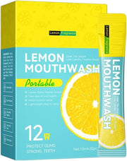 20PCS Travel Size Mouthwash Packets, Individual Disposable Mouthwash, Portable Oral Rinse for Travel, Office, Business Trips & Daily Fresh Breath (10ML, Lemon) - Lemon 10ML