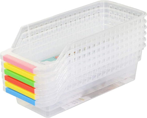 SKY-TOUCH 4pcs Refrigerator Organizer Bins Baskets, Plastic Organizer Bins,for Fridge and Freezer Organization and Counter Food Container, Multi-color,2912.58.5cm - 4pcs Refrigerator Organizer Bins Baskets