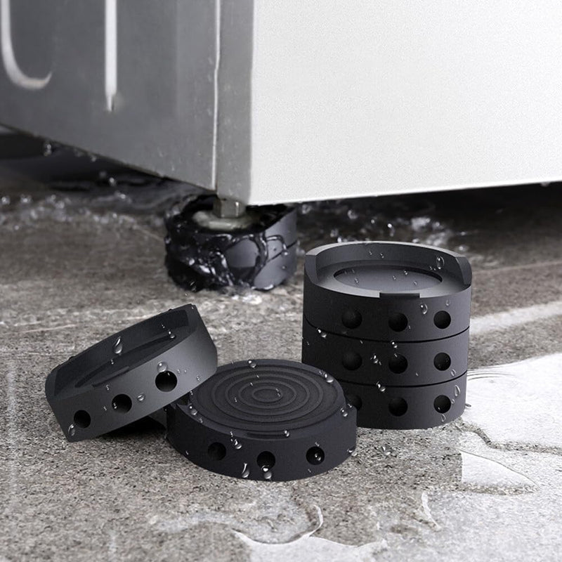 Gwolf Vibration Damper Washing Machine, 4 Pieces Non-Slip Mat Washing Machine - Prevent the Washing Machine from Moving - Anti-Vibration Mat Washing Machine for Washing Machines & Dryers (4.45 cm)