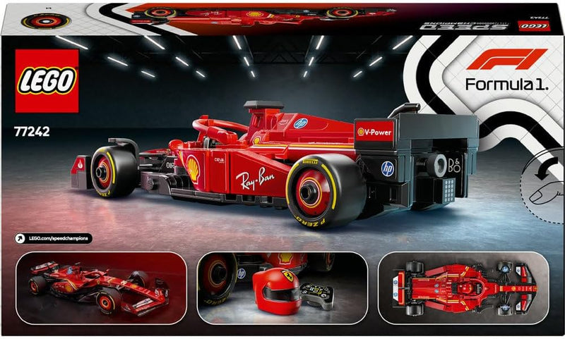 Speed Champions Ferrari SF-24 F1 Race Car Toy with a Collectible Formula 1 Driver Minifigure - Model Kits for 10+ Year Old Boys & Girls or Adult Motorsport Fans 77242