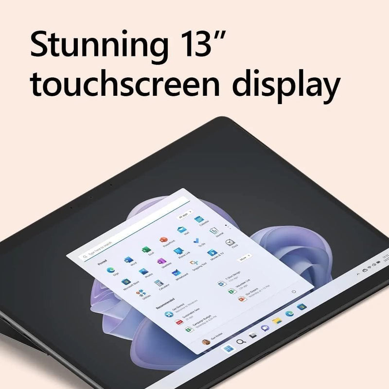 Microsoft Surface Pro 9 with 2880 X 1920 (267 PPI) PixelSense Display, Intel Core i7-1255U, Integrated graphics, 16GB RAM, 1TB SSD, Windows 11, Platinum - [QKI-00008] Device Only - Silver