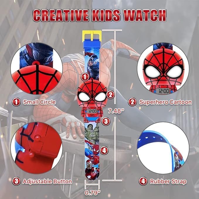 Kids Wrist Watch, Superhero Watches with Adjustable Strap for Boys Girls, Best Birthday gift, Birthday return gifts, Christmas gift