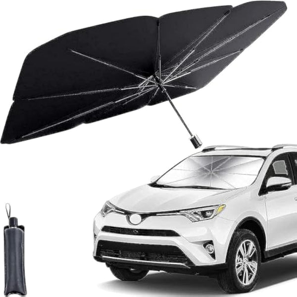 helloleiboo Showay Car Windshield Sun Shade UV Rays and Heat Sun Visor Protector Foldable Reflector Umbrella brella Shield - 57 * 31 inches