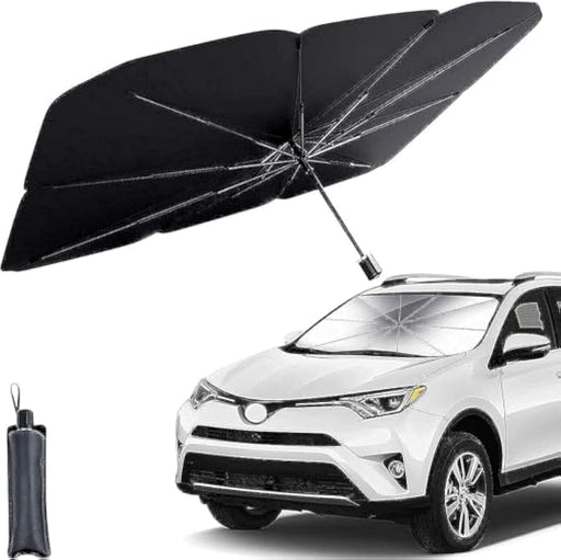 helloleiboo Showay Car Windshield Sun Shade UV Rays and Heat Sun Visor Protector Foldable Reflector Umbrella brella Shield - 57 * 31 inches