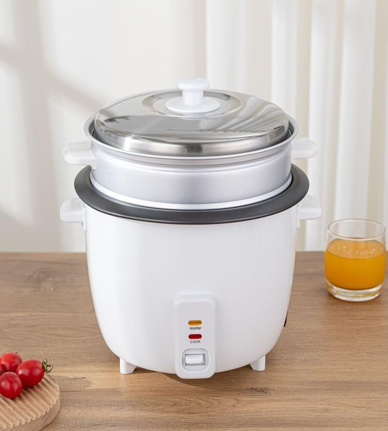 showkah® SC-1600 10L Commercial Rice Cooker – Heavy-Duty Non-Stick Pot with Stainless Steel Basket & Lid, 1600W, Cook/Warm Modes, 100+ Servings for Restaurants, Catering & Events