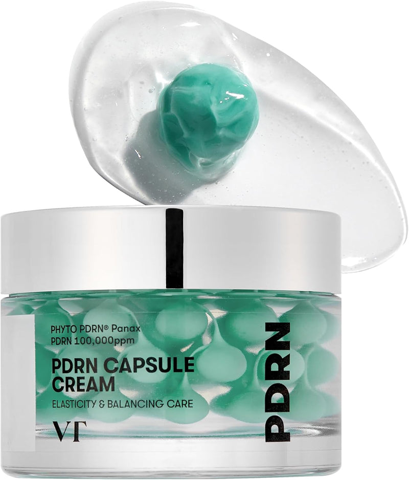 PDRN Capsule Cream 100, Hydrating Face Moisturizer with 100,000ppm PDRN, Hyaluronic Acid, 9 Peptides, Firming & Plumping Nourishing Cream, Korean Skin Care (1.69 fl. oz.)