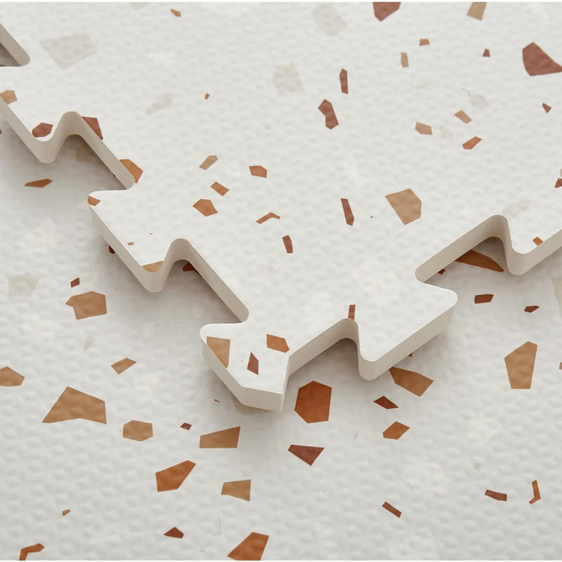 Simple Kid Co. Play Mat for Baby, Toddler and Infants, Six Interlocking Tiles Made with Soft Non-Toxic EVA Foam, 4x6 feet (Clay Terrazzo)