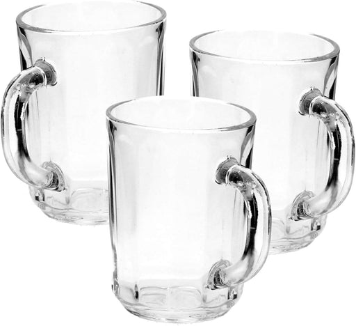 Delcasa 3Pc Tumbler Glass Set, 8Oz/240ml - Tumbler Glass For Drinking Water / Tea / Coffee/ Hot Beverages - Transparent, Sleek Design With Broad Base & Mouth - Perfect For Home Restaurants Parties