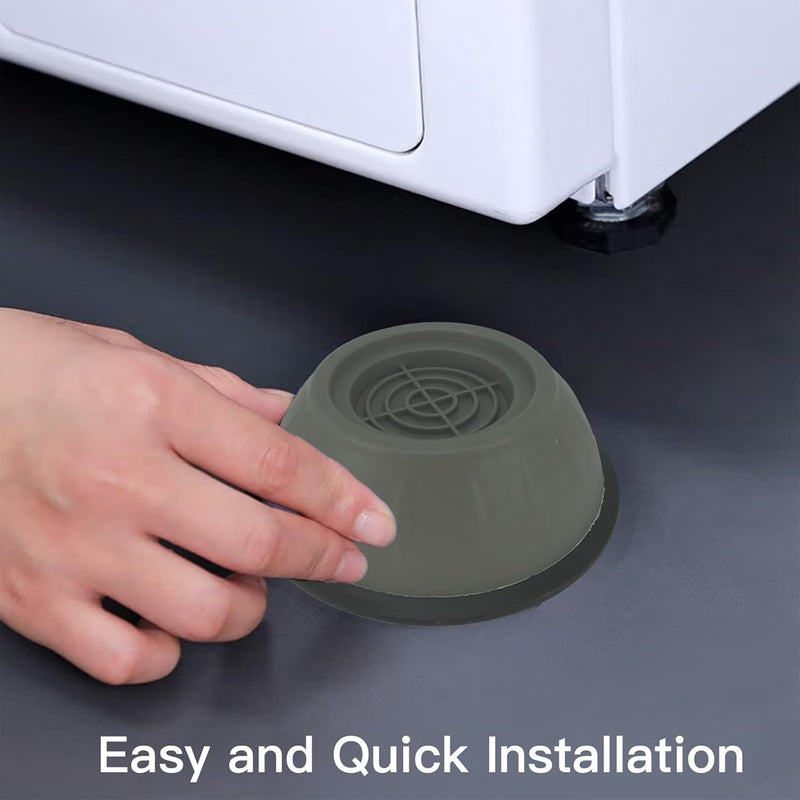 Anti-Vibration Washing Machine Feet Pads, 4 Pack Noise Dampening & Adsorption Suction Cup, Floor Protection Pads Anti Vibration Pad