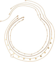 Waist Chain for Women, Metal Waist Chain Belts Set of 4, Gold Body Jewelry for Beach Parties and Evening Events, Alloy Material Layered Design for Daily Wear and Special Occasions