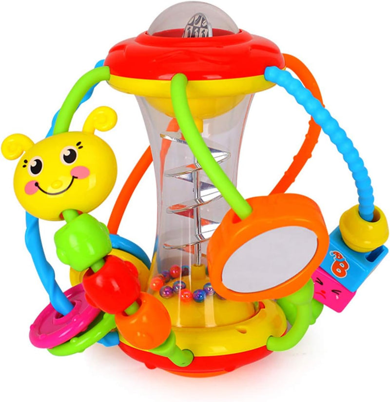 Hola Toddlers World Activity Ball Interactive Toy w/ 8 Activities, Mirror, Sound Button, and Multi-Sensory Features for Fine & Gross Motor Skills, Cognitive Sensory Development for Toddlers 6M+ - World Activity Ball