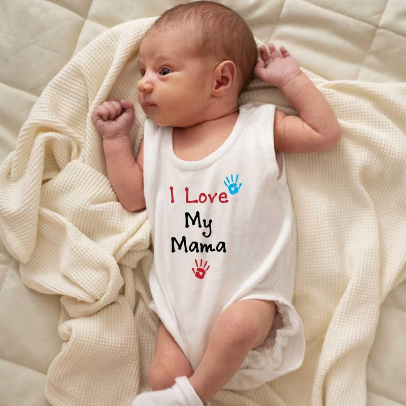 Pack of 2 Unisex Baby Romper with Mama and Papa Printed Design for Newborns,Infants, Toddlers Sleeveless Jumpsuit Snap Closure for Easy Diaper Changes Ideal for Baby Shower