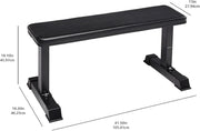 Amazon Basics Flat Weight Workout Exercise Bench, Black