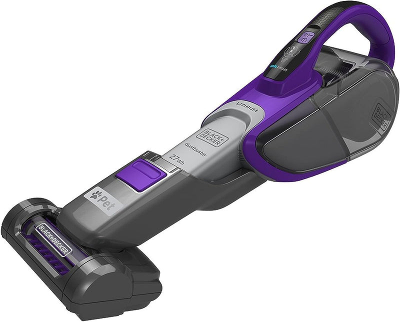 Black & Decker 10.8V 27Wh Cordless Handheld Pet Vacuum Cleaner With 2.5Ah Li-Ion Battery, 35AW Suction Power, 500ml Bowl Capacity, Powered Brush, Smart Tech Sensors DVJ325BFSP-GB 2 Years Warranty - Handheld Vac