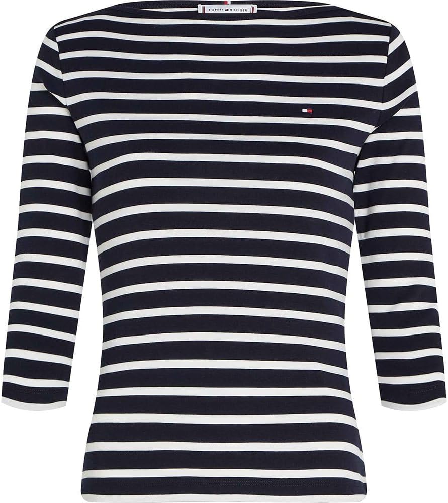 womens Slim Cody Boat-Nk 3/4Slv T-Shirts