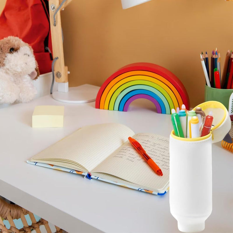 Voarge Animal Silicone Pencil Case 2 in 1 Soft Silicone Pencil Case for School Office Cat