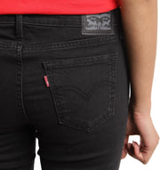 Levi's A7090-0001 Women's Mid Rise 711 Skinny Jeans, Ebony Black Size 26W/28L