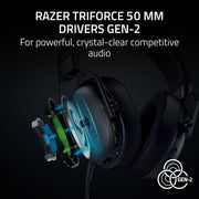 Razer BlackShark V3 X HyperSpeed Wireless Gaming Headset for PC: 50mm Drivers - Cardioid Mic - 2.4 GHz, Bluetooth, USB - Works with Mac, PS5, Nintendo Switch, Smartphone - 70 Hr Battery - Black