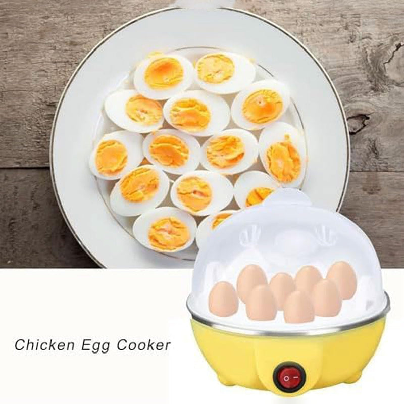 DXB FELCON Electric Egg Boiler, 7 Egg Capacity Egg Cooker with Automatic Shut-Off, BPA-Free Multi-Functional Egg Maker & Steamer for Soft, Medium & Hard-Boiled Eggs