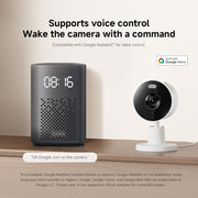 Xiaomi Smart Camera C100, 2K Indoor Security Camera, 360 View, Night Vision, Two-Way Audio, Motion Detection, Works with Alexa
