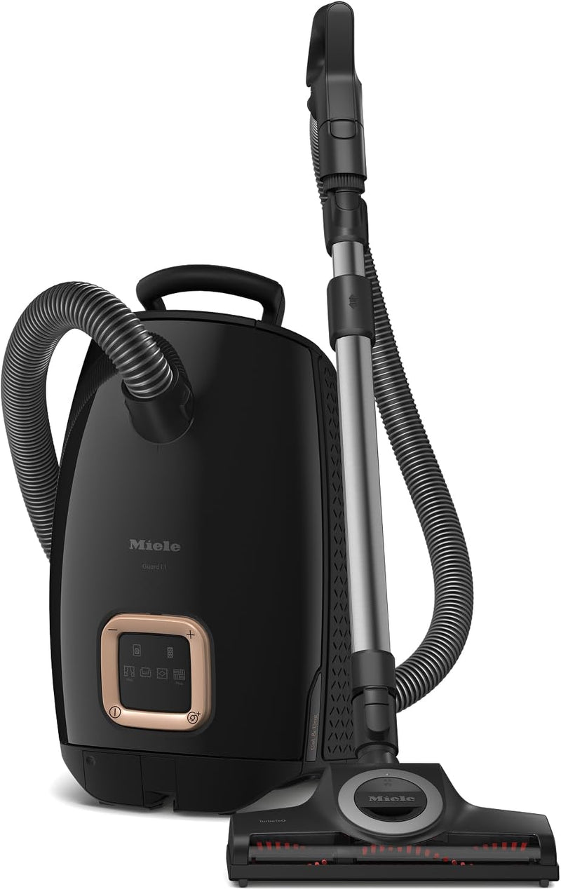 Miele Guard S1 Bagged Cylinder Vacuum Cleaner with FiberTeQ Universal Floorhead, Lightweight & Compact, in Obsidian Black/Space Grey(Amazon Exclusive) - Obsidian Black
